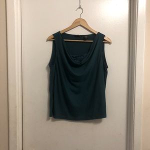 New York & Company WOMENS Teal/Turquoise Lace Tank Top